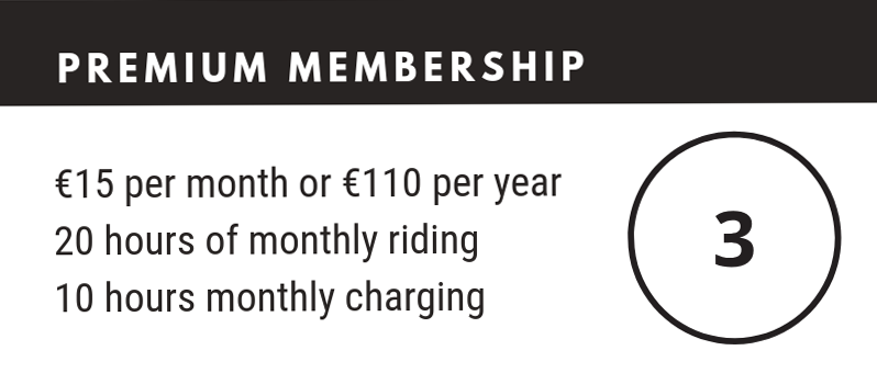 Premium membership Zoom electric scooters rental